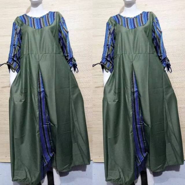 Gamis Tunik Tenun jumbo big size LD 120 cm