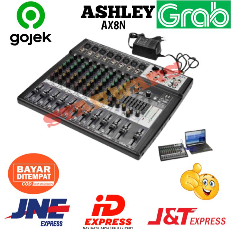 Mixer Ashley AX8N 8Channel USB Blueetooth