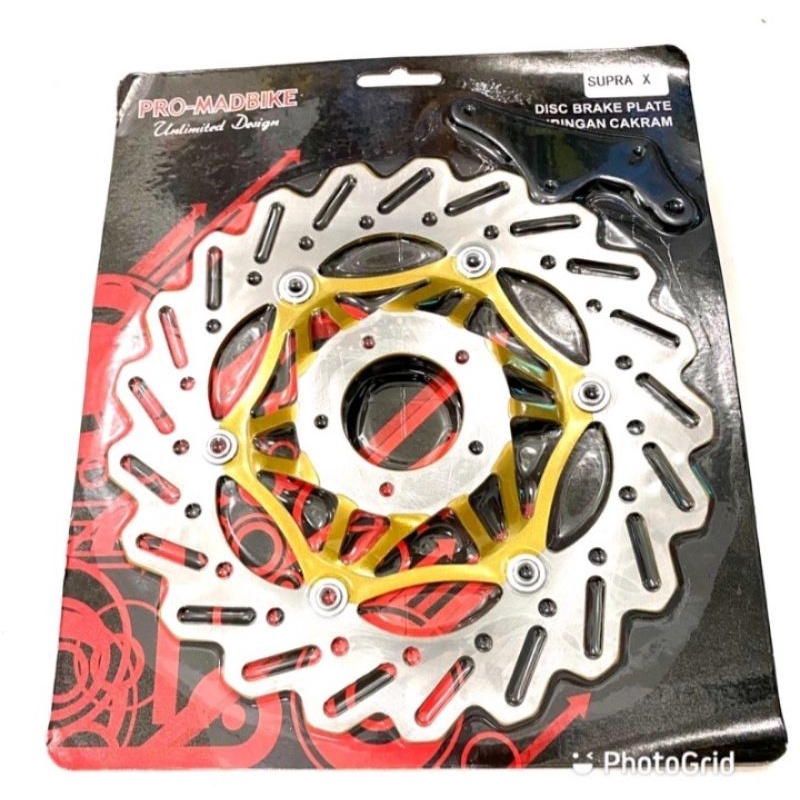 Disc Cakram Depan New Model PSM Hitam Ring Warna 300mm Revo Lokal Karisma Supra fit New Supra X 125 Pnp Cekung Baut4 pnp