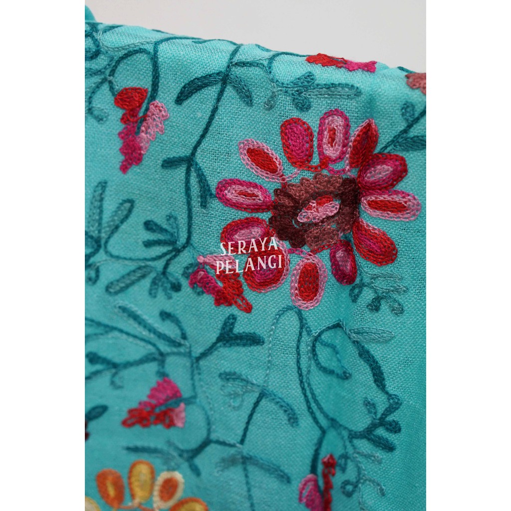 Pashmina Cashmere Bordir Ukuran Lebar | Selendang | Scarf | Syal | Shawl | Pasmina | Souvenir | Hadiah | Gift | Aksesoris Fashion | Import Quality | Grosir Murah
