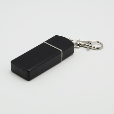 Asbak Portable Enclosed Ashtray Stainless Steel with Keychain - YH-005 - Black