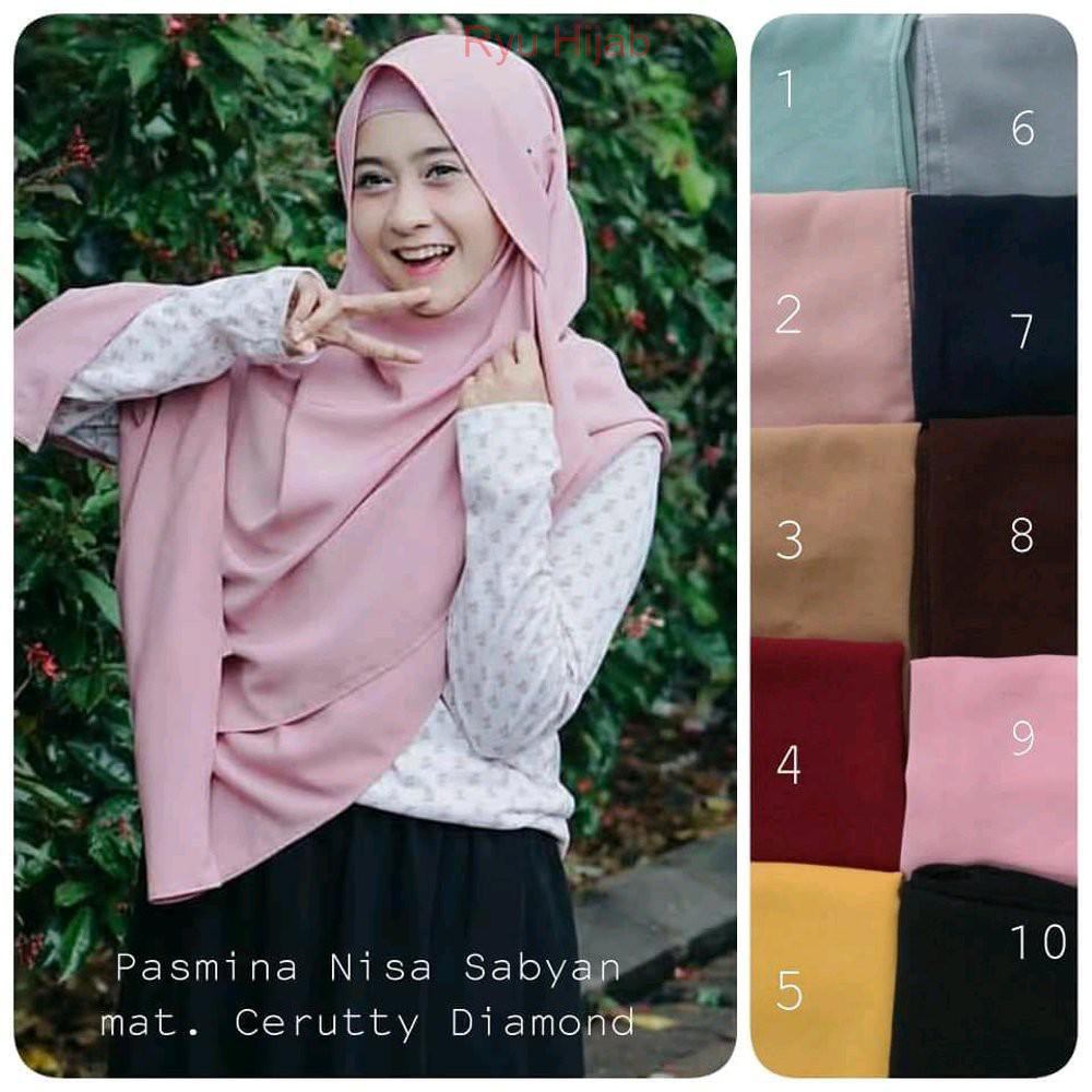 JILBAB HIJAB KERUDUNG PASHMINA NISSA SABYAN DIAMOND