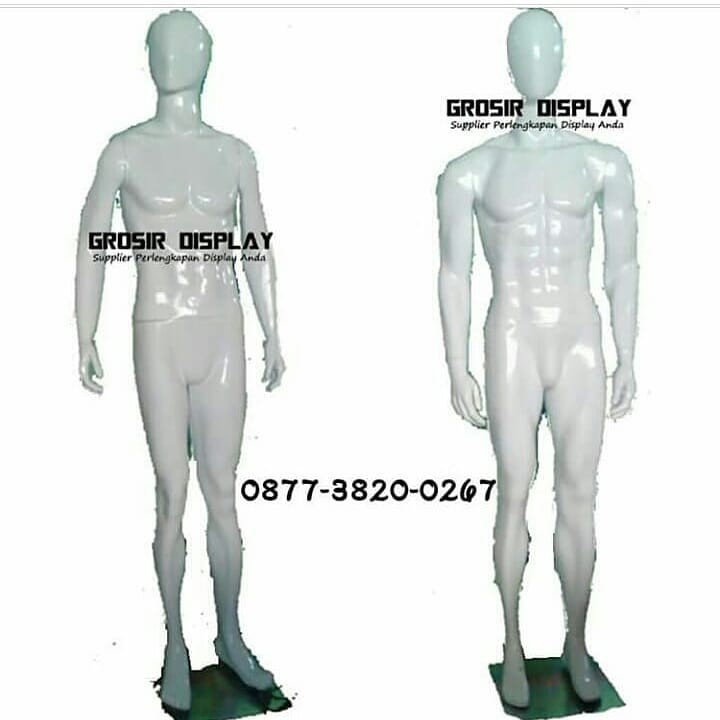 Manekin Full Body Pria Fiber Patung Badan Cowok Perlengkapan Butik Perlengkapan Butik Toko Pakaian