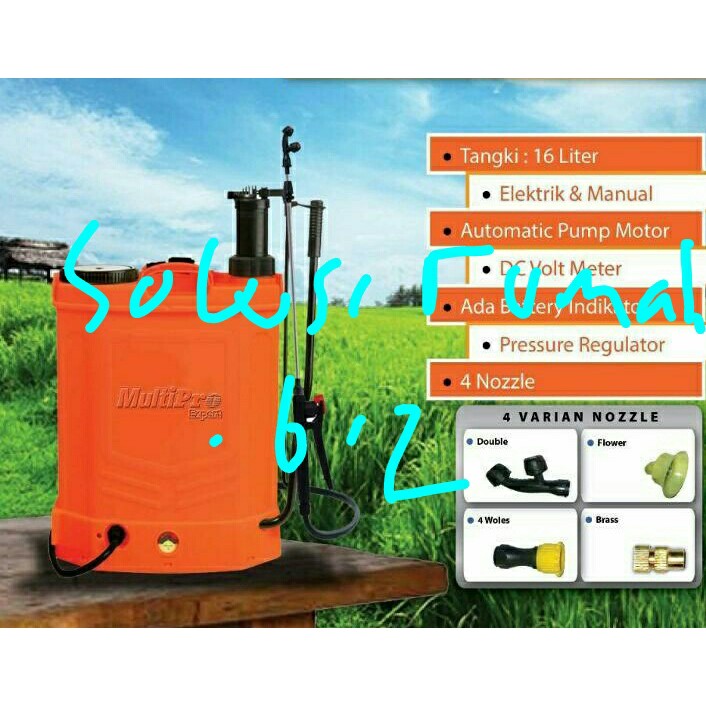 SPRAYER TANI MULTIPRO BATERAI MANUAL &amp; ELECTRIC TAMBAHAN PEGANGAN DUAL