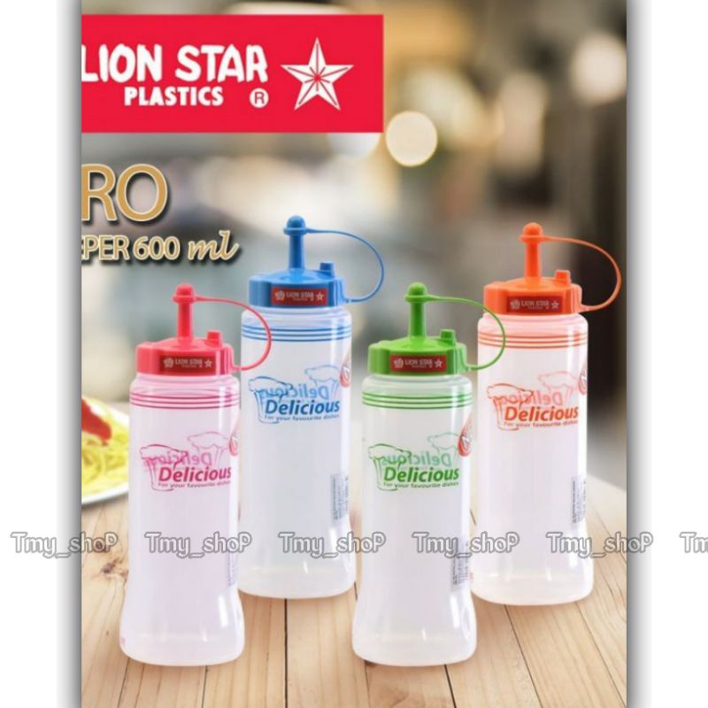 BOTOL KECAP LION STAR 300 / 450 / 600 ML / Bistro tempat wadah saos sambal mayo mayones mayonaise ma