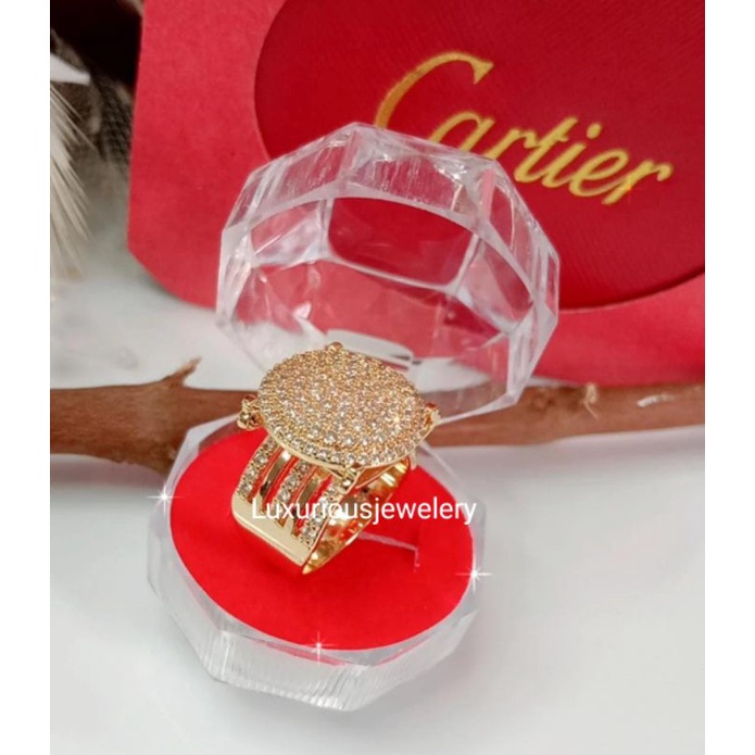 Luxuriousjewelery- Cincin mewah cubic zirconia premium