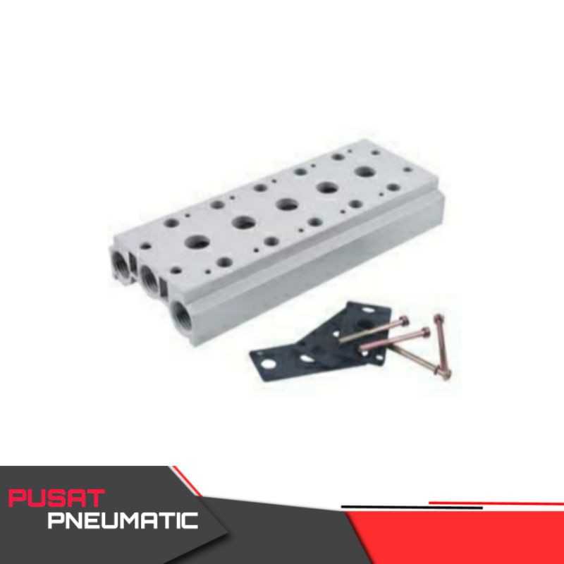 MANIFOLD BLOCK 6 BARIS(SOLENOID TYPE V54 / BODY 400 / 4V410 )