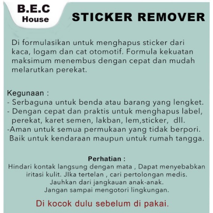 Sticker Remover Spray Penghapus Bekas Cat Penghilang Stiker