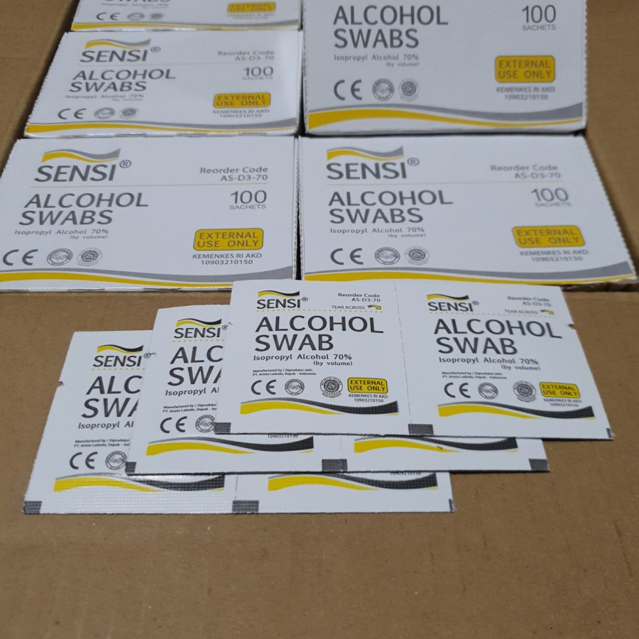 Alkohol Swab SENSI / Sensi Alkohol Swab / Tisu Alkohol 70%
