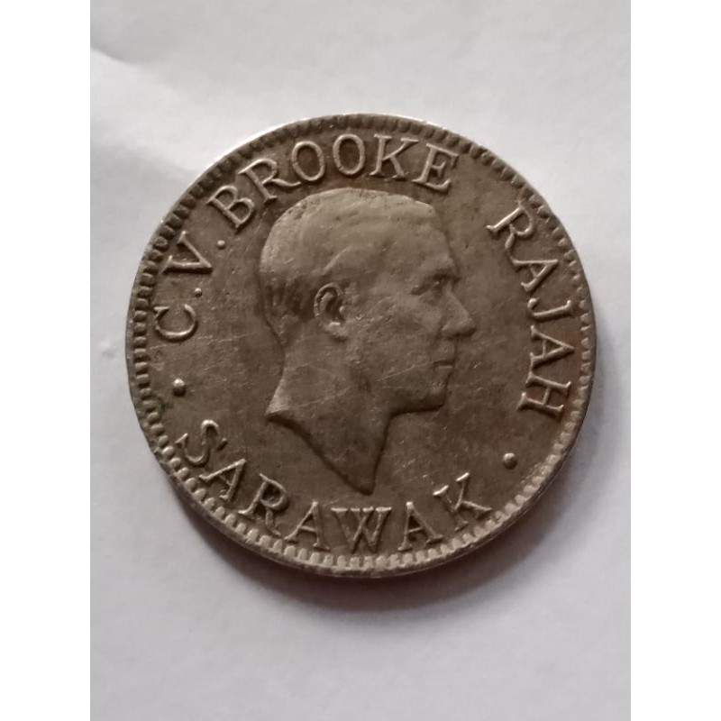 koin 10 cent Sarawak 1934 vf