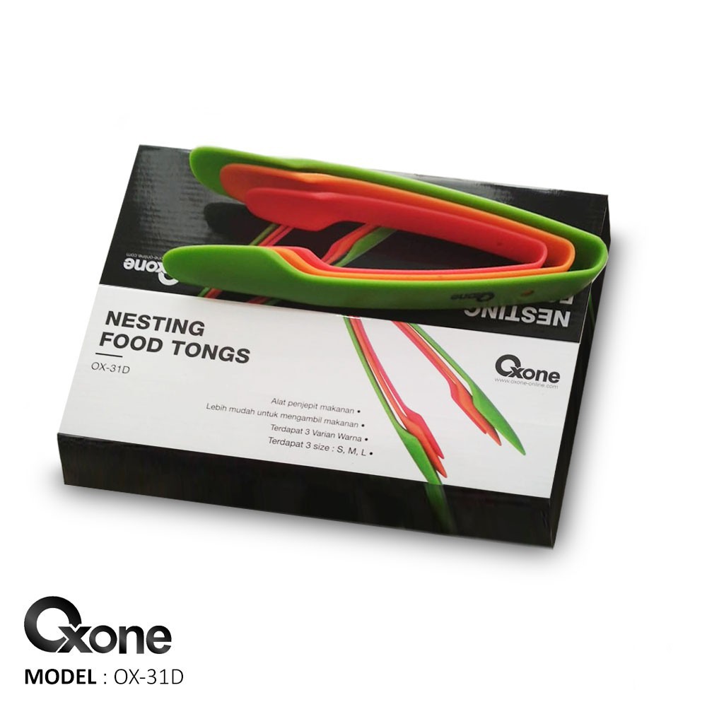 Oxone OX-31D Nesting Food Tongs High Quality / Penjepit / Capit Makanan