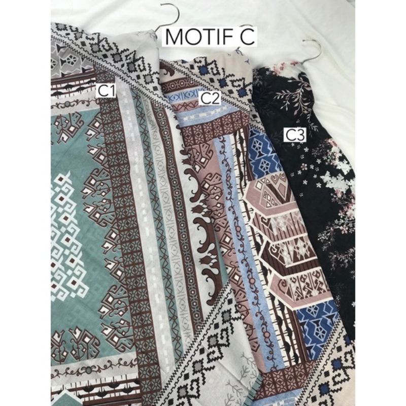 025 Motif Outer Scarf Premium Outerwear Wanita Ready Stock