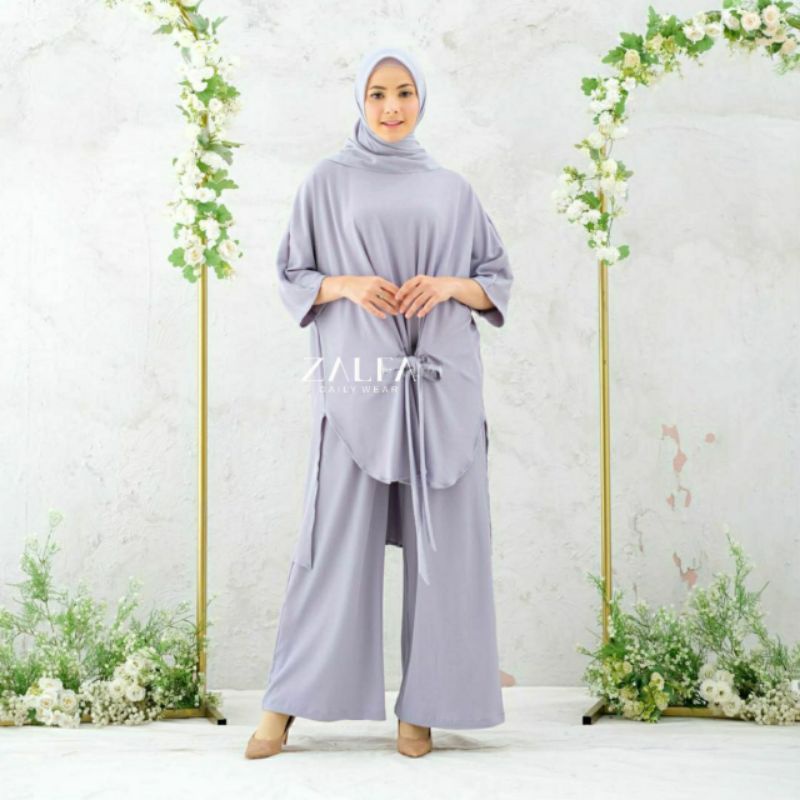 ZALFA DAILY WEAR - YURIKO SET / SETCEL WANITA / SETCEL JUMBO / SETCEL KNIT DIOR