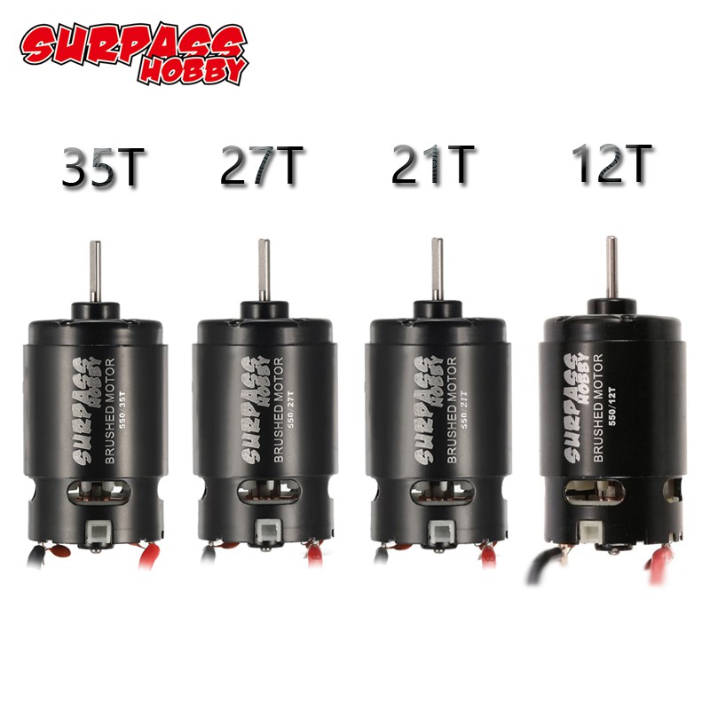 550 Brushed Motor 12T 21T 29T 35T for Axial SCX10 AXI03007 HSP HPI Wltoys Kyosho TRAXXAS 1/10 RC Crawler Off-Road Climbing 
