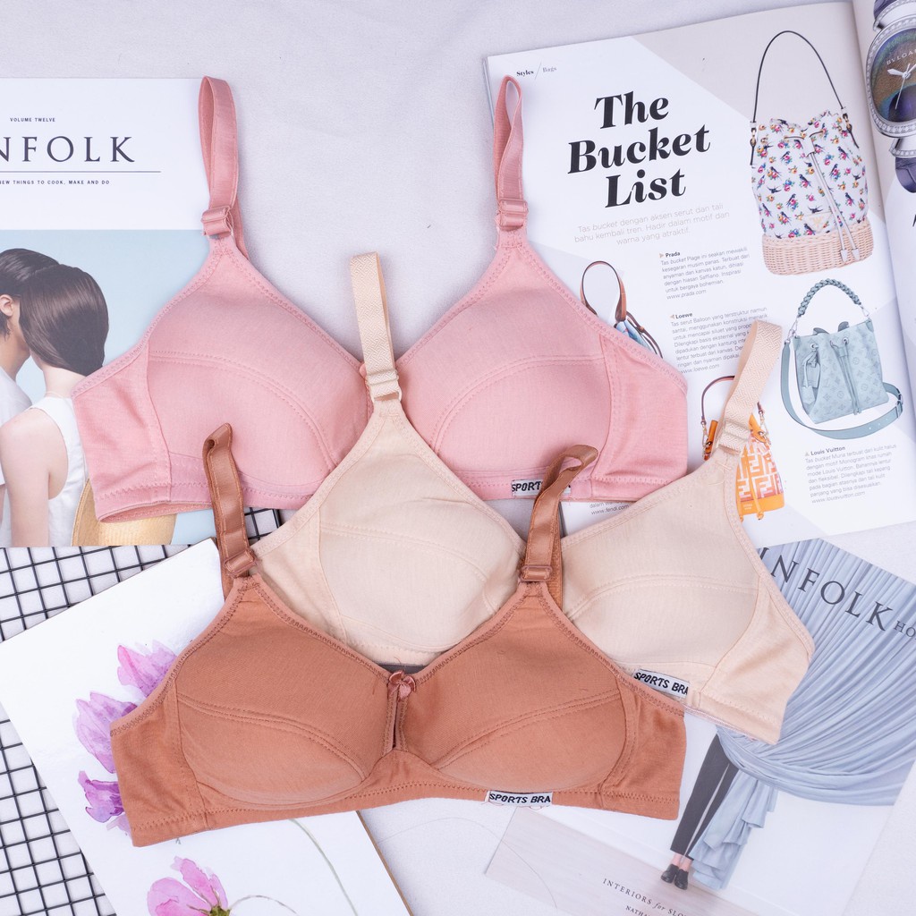 Sport Bra Pakaian Dalam Wanita High Quality Tanpa Kawat dan busa Merk Febby Guffy