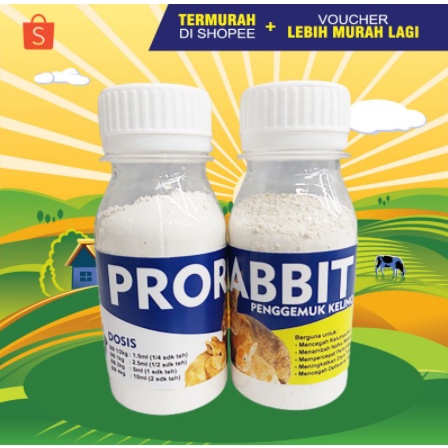 PRORABBIT - Vitamin &amp; Mineral Penggemuk Kelinci Anti Mencret Tambah Birahi Cepat Gemuk