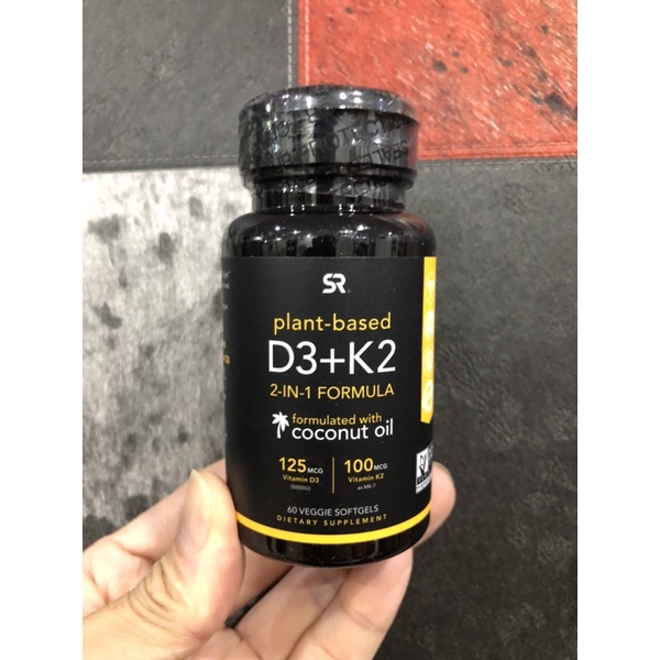 Sport Research D3+K2 60 Veggie Softgels