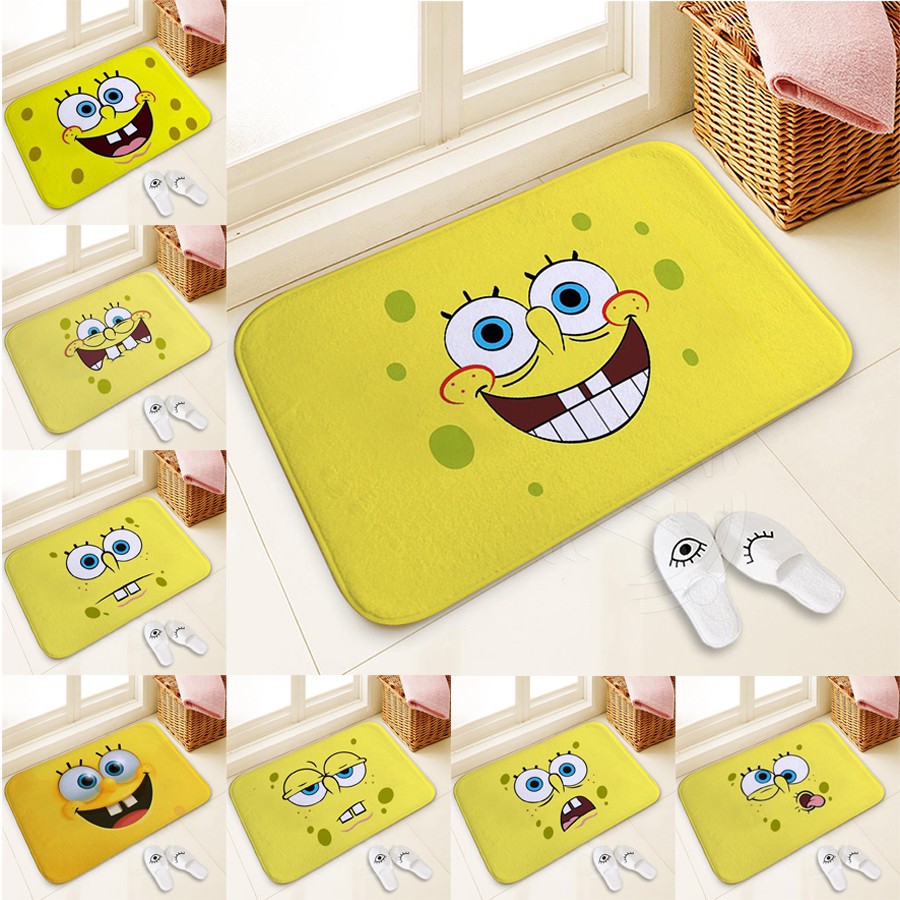 Karpet Alas Lantai Dengan Bahan Halus Dan Gambar Kartun Spongebob Untuk Dekorasi Rumah Shopee Indonesia