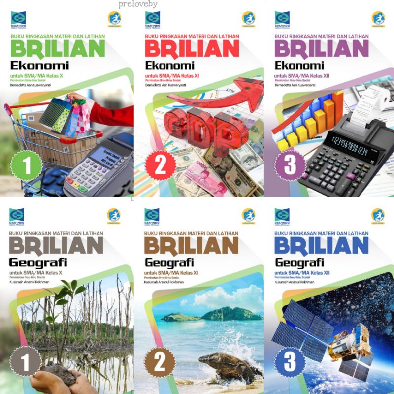 Kelas 10 11 12 Ekonomi & Geografi Buku Ringkasan Materi dan Latihan Brilian Grafindo Kurikulum 2013 