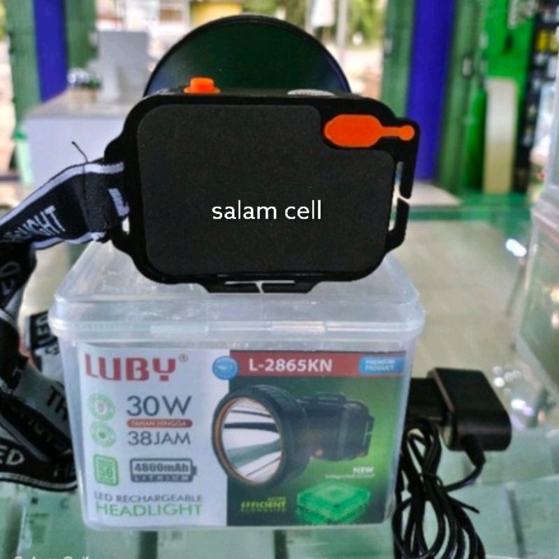 Senter Kepala LUBY 30W Baterai 4.800MaH Nyala Kuning Original