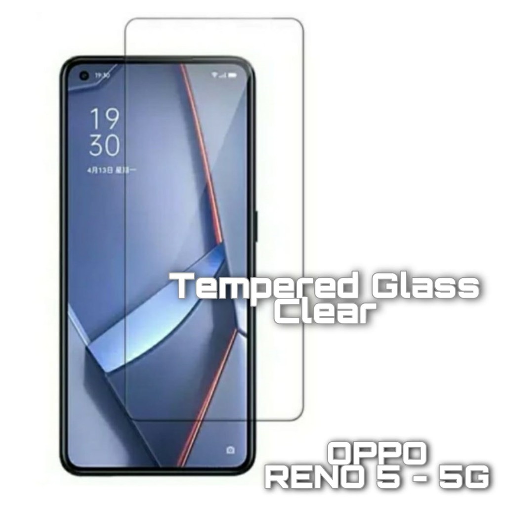 Tempered Glass OPPO RENO 5 Pelindung Layar Screen Guard CLEAR Anti Gores