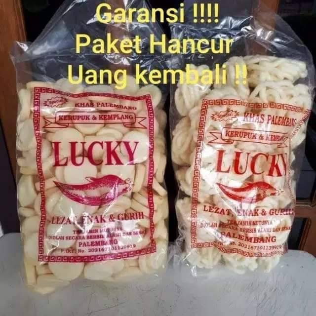 Kerupuk Kemplang Khas Palembang Merk Lucky Shopee Indonesia