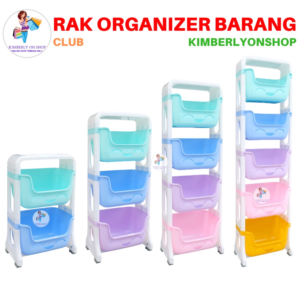 Rak Organizer Plastik Serbaguna Hapy Kids Rack Susun Club Furniture