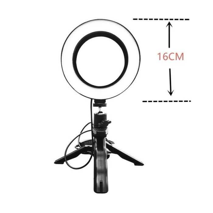 Tripod Ring Light Mini Lipat H388S  / Tripod Selfie Lampu Make Up Vlog