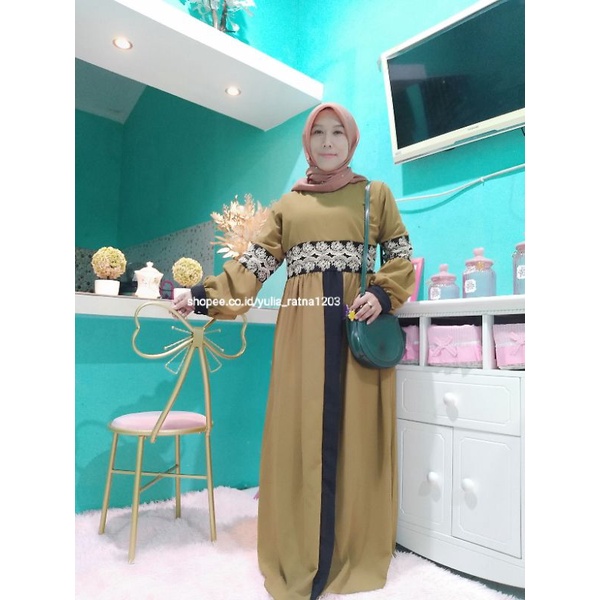 Dress Sarah .SBN Gamis Renda