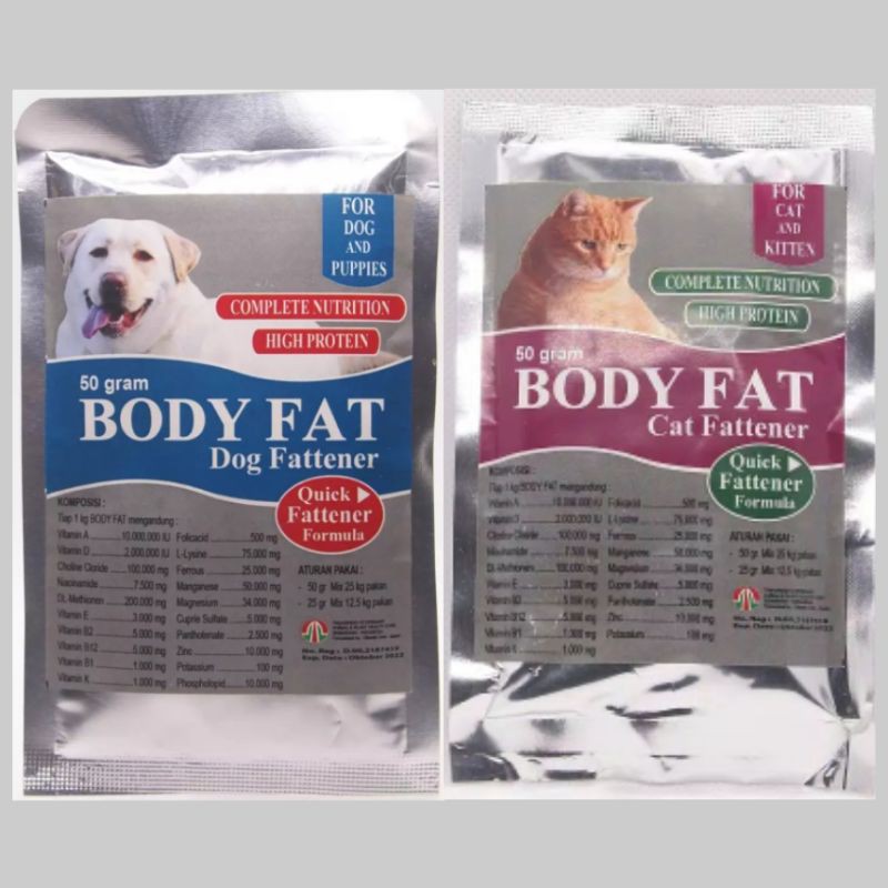 Body Fat Vitamin anjing kucing 50gr