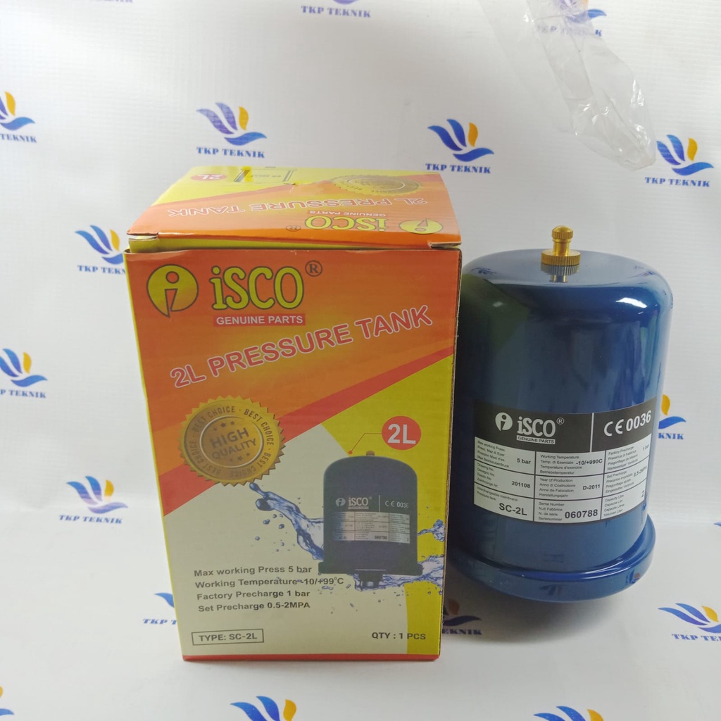 TABUNG POMPA AIR BESI ISCO 2L / Pressure Tank