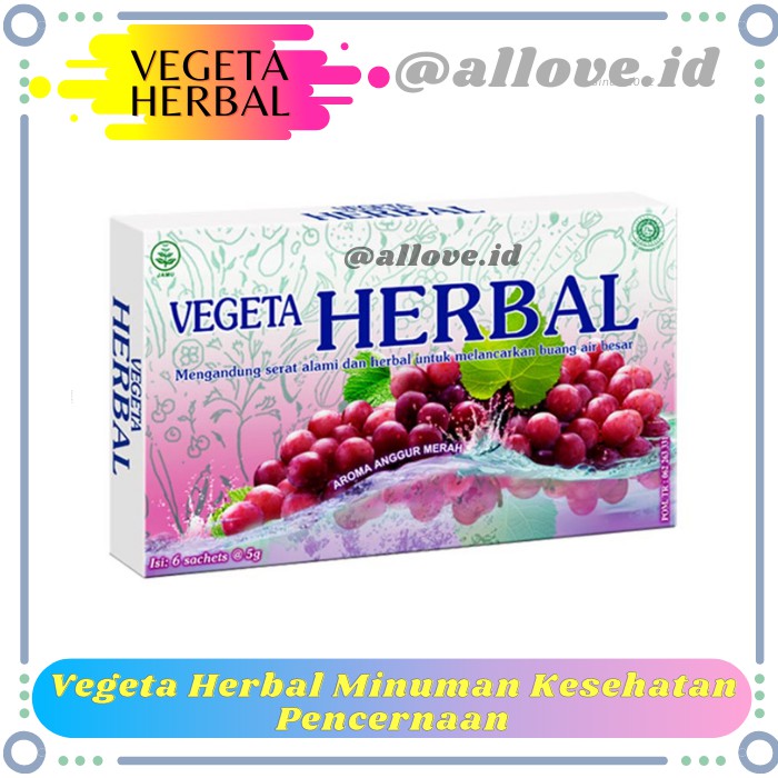 

Vegeta Herbal Minuman Kesehatan Pencernaan Anggur Merah 6X5 Gr