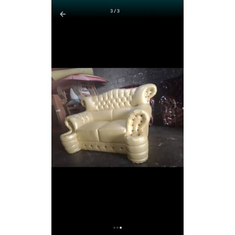 (FREE ONGKIR) SET Sofa 321 + Meja MEWAH Raja Kancing Tiger Blimbing Jumbo