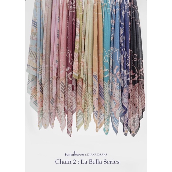 Buttonscarves Chain 2 La Bella Series Nera