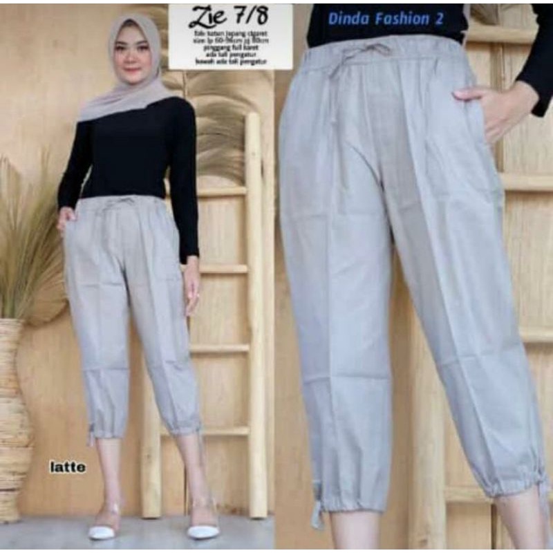 celana 7/8 zie baggy pants  chinos celana wanita celana korea kekinian celana katun premium