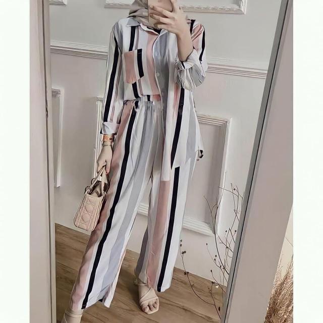 ONE SET KARIN SETELAN INDIRA PAJAMAS STELAN FANO PIYAMA BAJU TIDUR