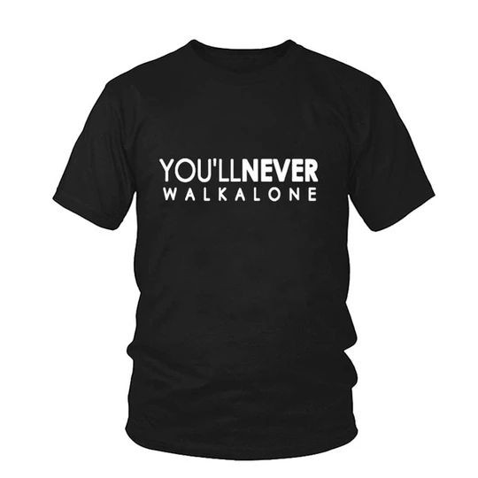 KAOS LENGAN PENDEK YOU'LL NEVER WALK ALONE KAOS DISTRO BIG SIZE TERMURAH!!! 2XL 3XL 4XL 5XL