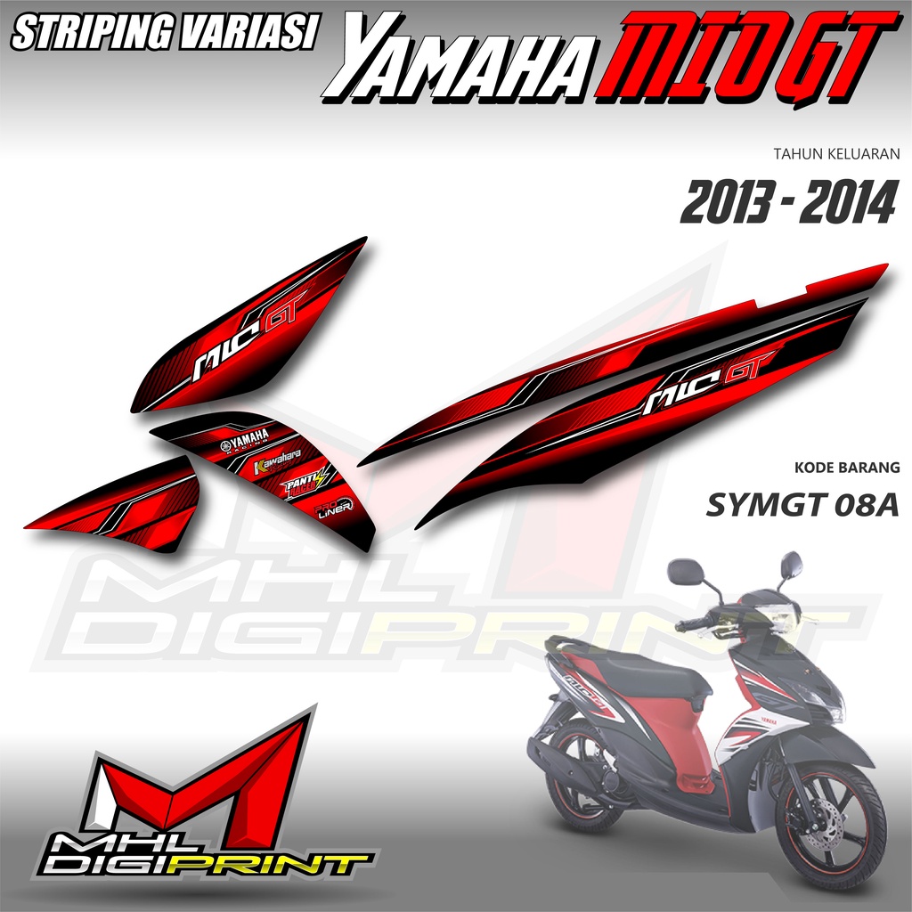 STRIPING VARIASI YAMAHA MIO GT - STIKER VARIASI MIO GT - SYMGT 08