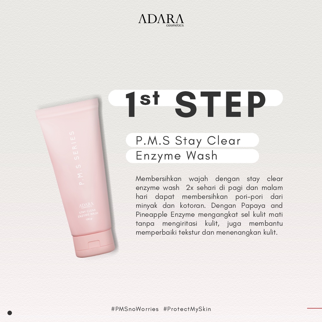 ★ BB ★  ADARA P.M.S Series | Stay Clear Enzyme Wash - Clarifying Toner - Ceramide Pudding Moisturizer