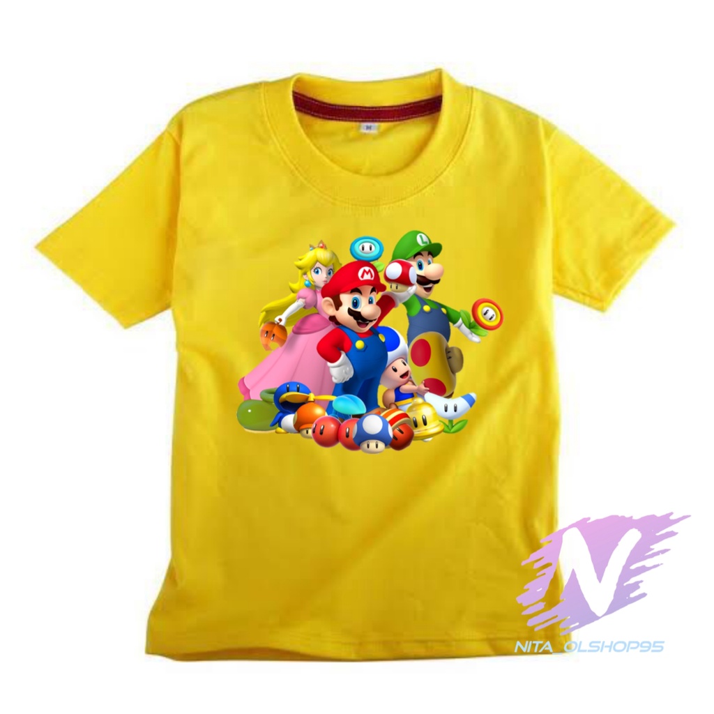 BAJU ANAK SUPER MARIO kaos anak super Mario GAME