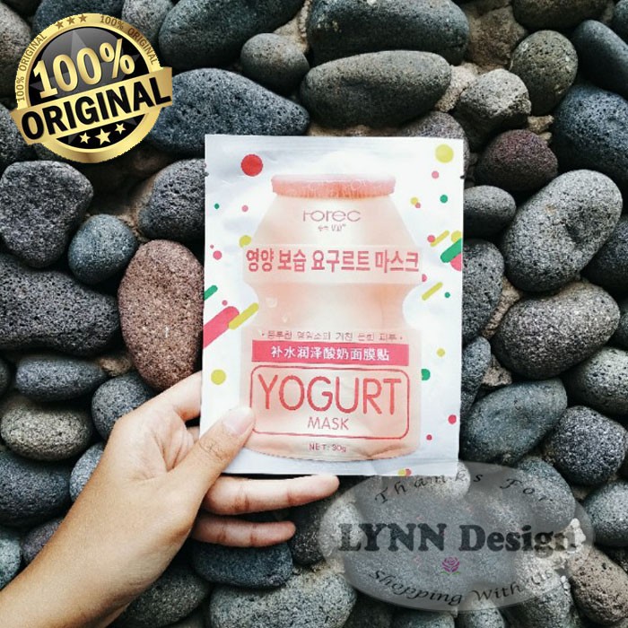 ROREC YOGURT SHEET MASK Murah Original Masker Rasa Yogurt_Lynn Design