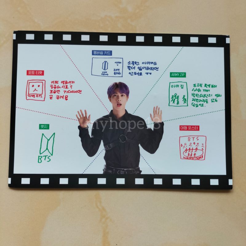 BTS ARMY KIT 6th USER GUIDE, MASKING TAPE, CARD HOLDER, PIN BADGE, MEMBER TICKET, PEN
