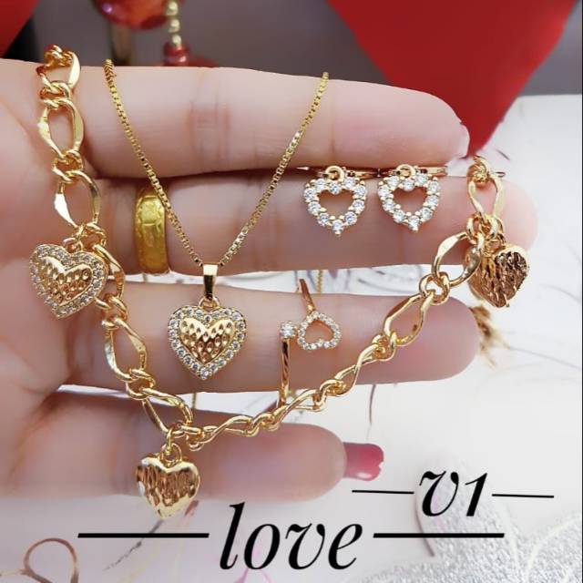 Xuping set perhiasan lapis emas 24K 1204