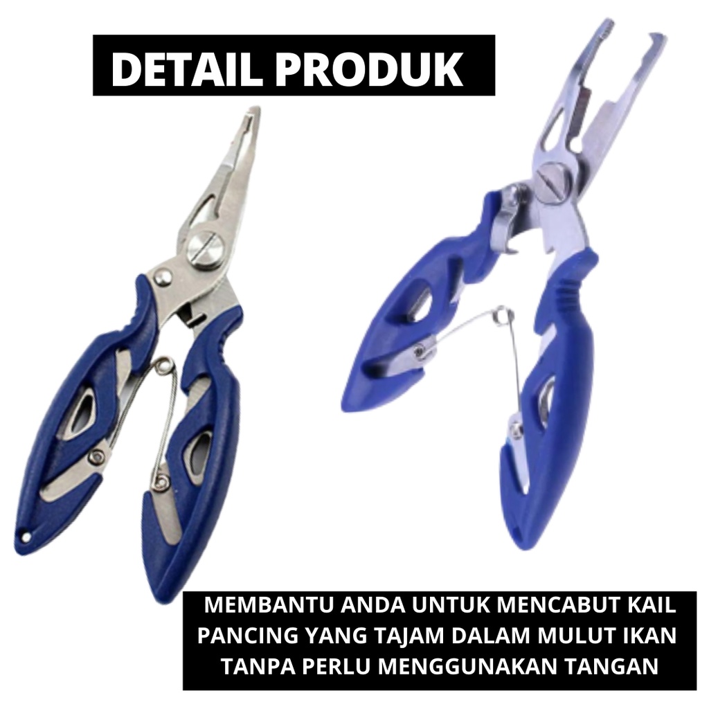 tang kail/tang stainless penjempit kail/ Tang Gunting Kail Pancing Stainless Steel Fishing Hook Remo