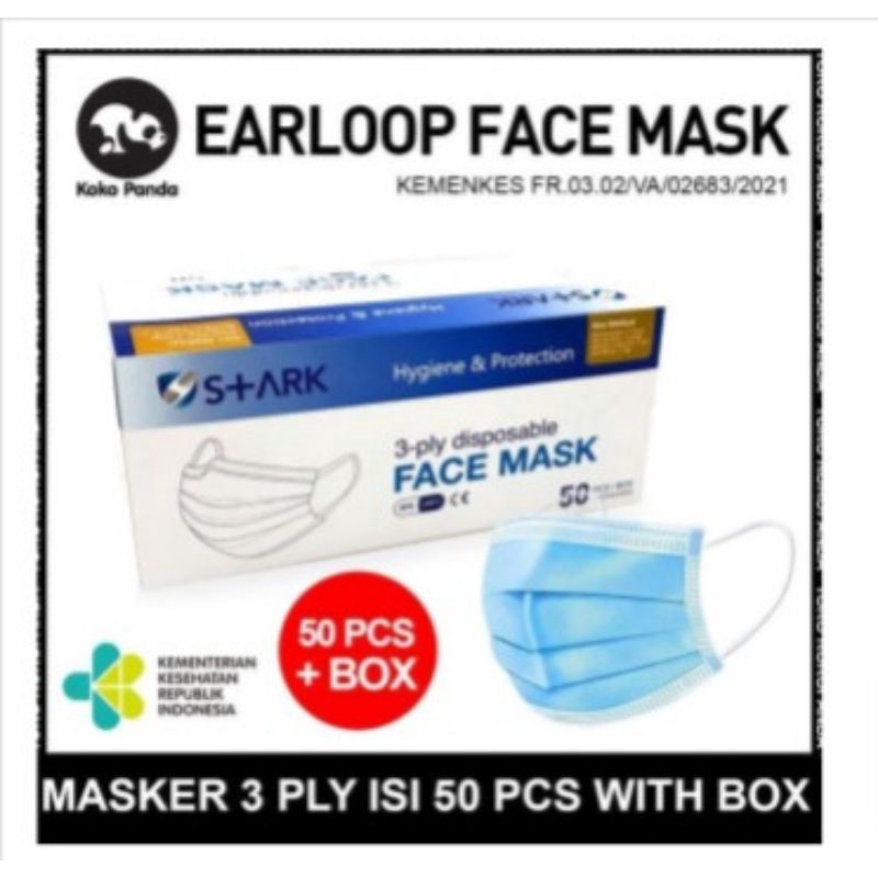 masker 3ply Stark facemask