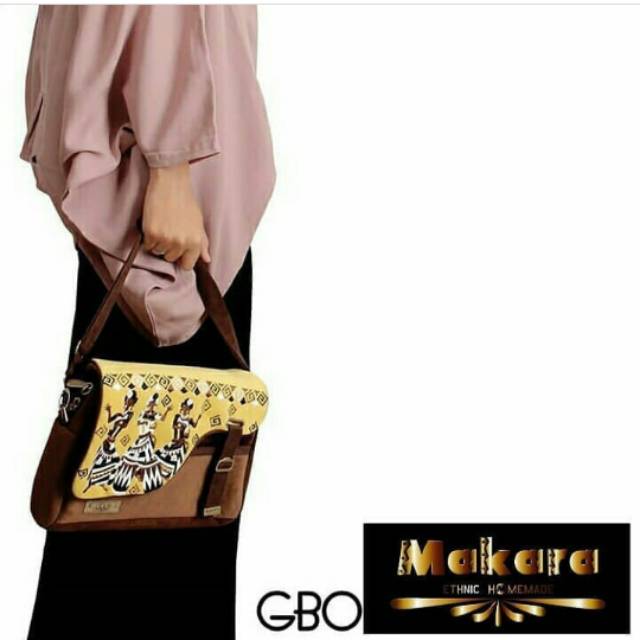 Tas Jalan Wanita Selempang Etnik Bordir GBO makara