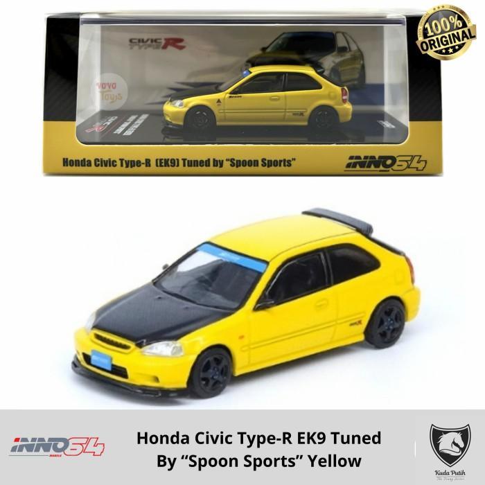 Inno 1/64 Honda Civic Type-R Ek9 Tuned By Spoon Sports Yellow Inno64 By Eastern