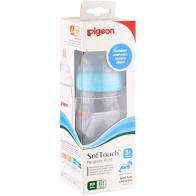 PIGEON Botol Susu Wide Neck 240ml - Leher Lebar Peristaltic SoftTouch