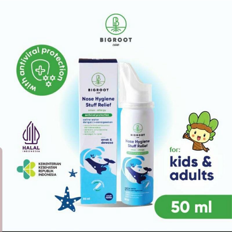 Bigroot Nose Hygiene Stuff Relief 50ml - Pembersih Rongga Hidung Anak