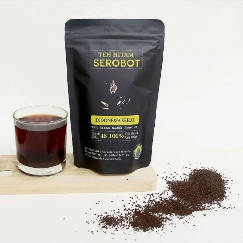 

TEH HITAM SEROBOT ORIGINAL MUJAROBAT 100gr/Bisa Untuk 48 Gelas/Penurun Gula Darah